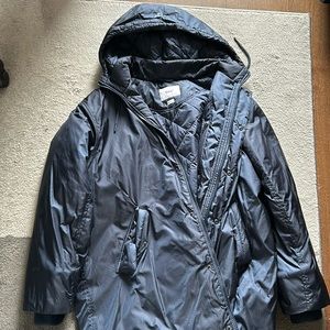 TNA Aritzia Slater Coat Blue Hooded Winter Parka